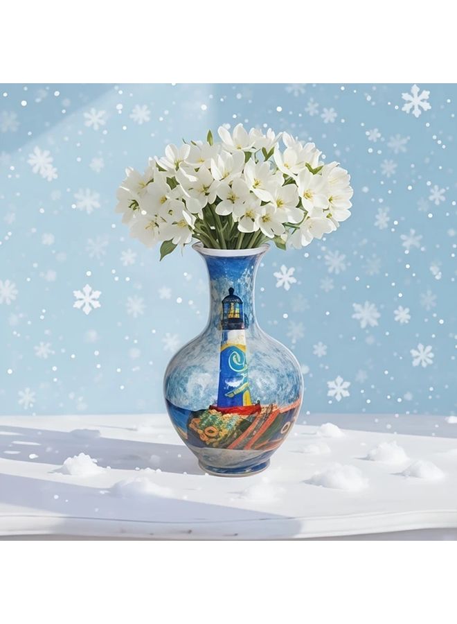 لغز ثلاثي الأبعاد مزهرية منارة SH1696 هدية ديكور فريدة للمكتب المنزلي - Image 4